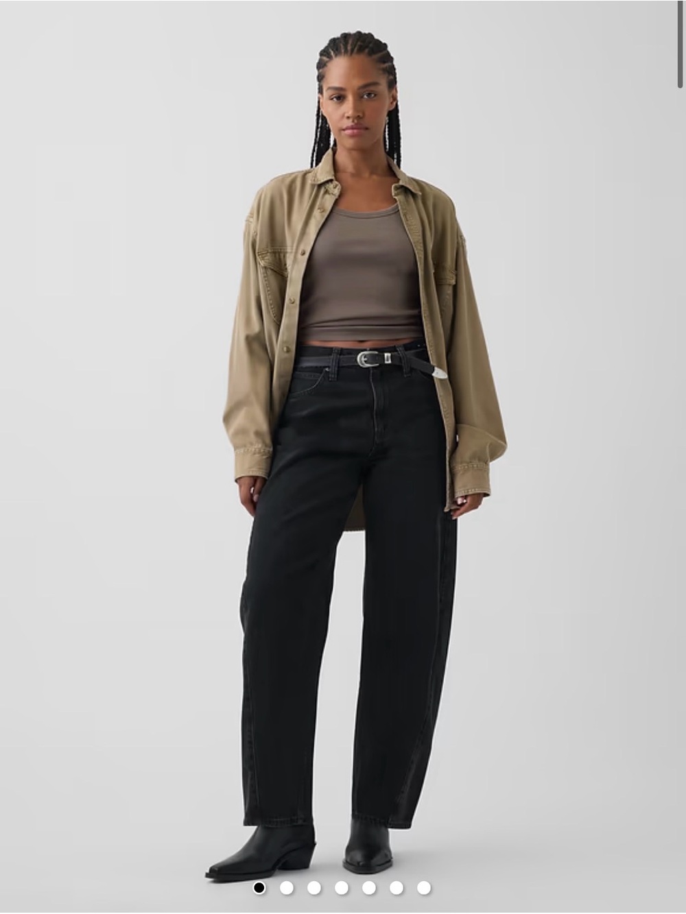 GAP - Curvy High Rise Barrel Jeans